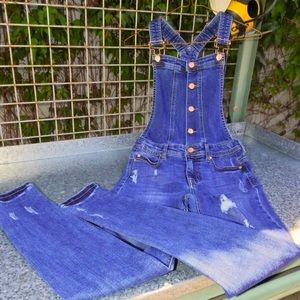 PINK Victoria’s Secret denim blue Jean overalls